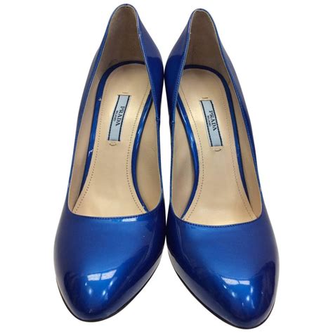 prada royal blue|patent leather prada shoes.